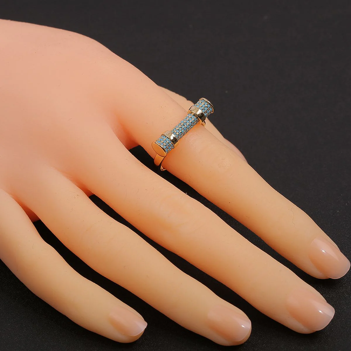 Studded Barbell Ring