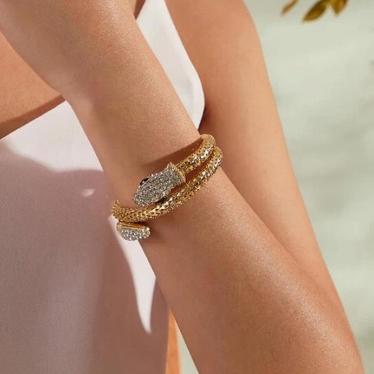 Golden Snake Wrap Bracelet