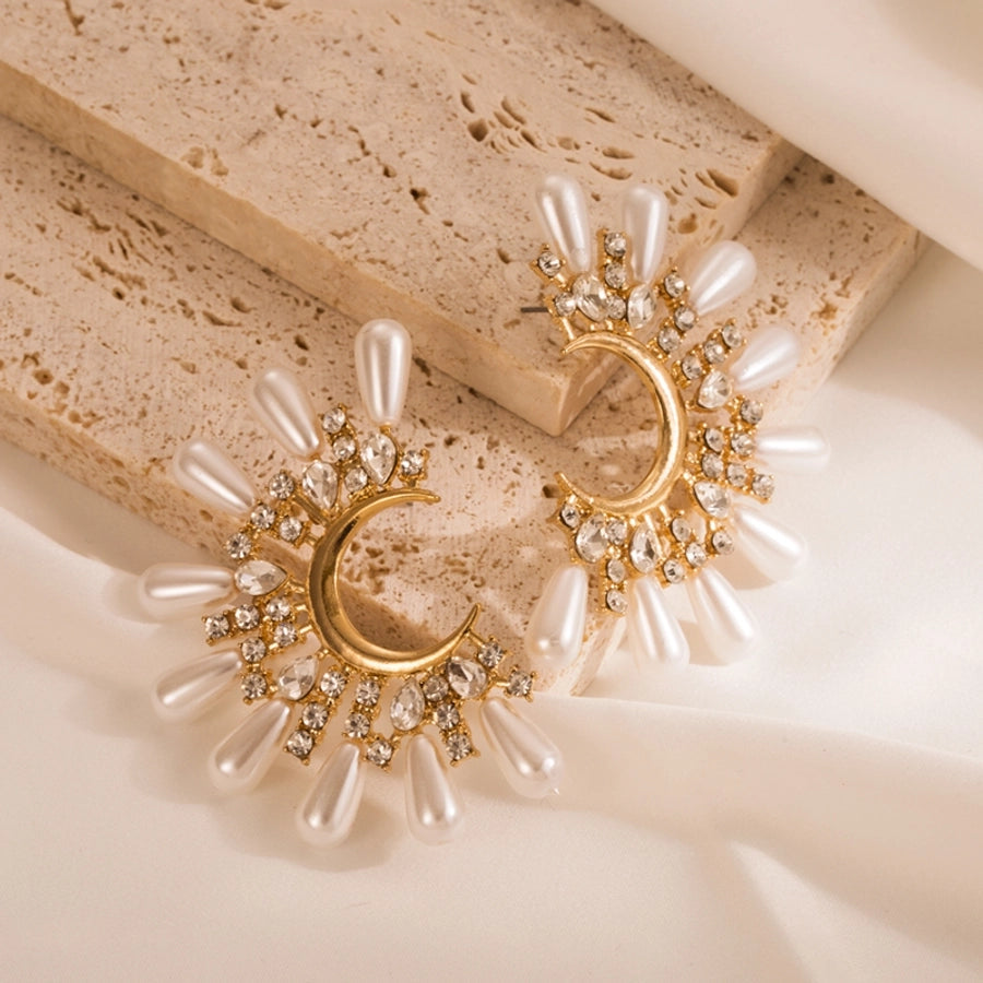 Crescent Pearl Earrings