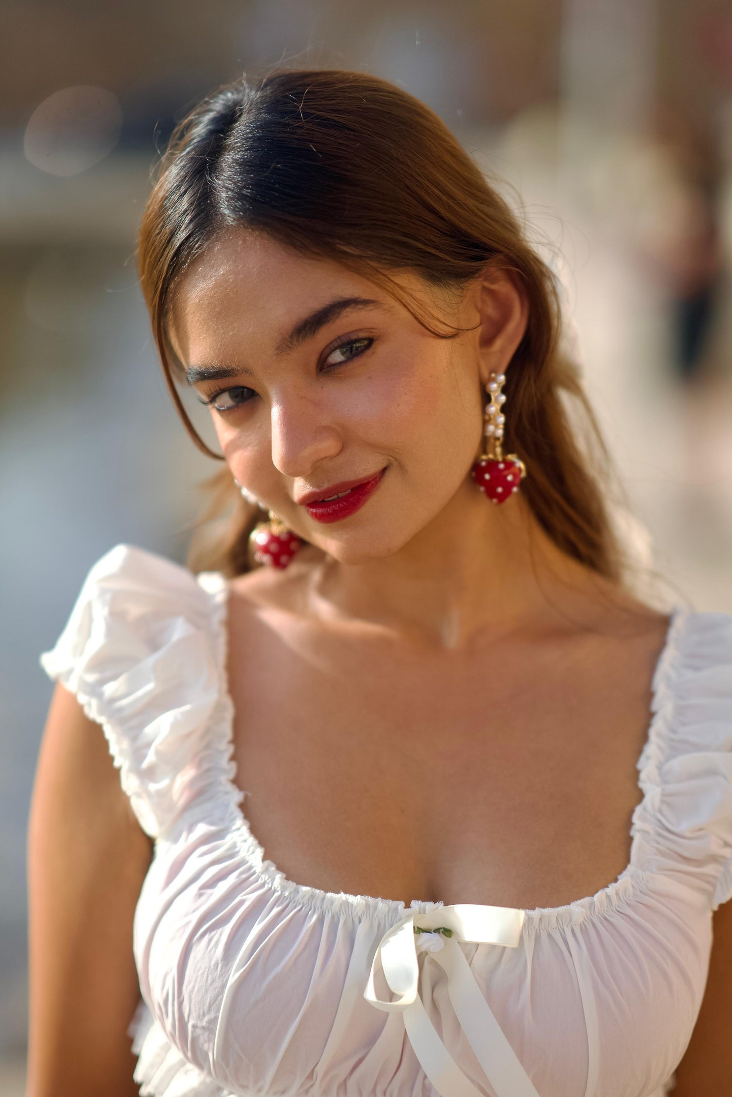 Strawberry Drop Earrings