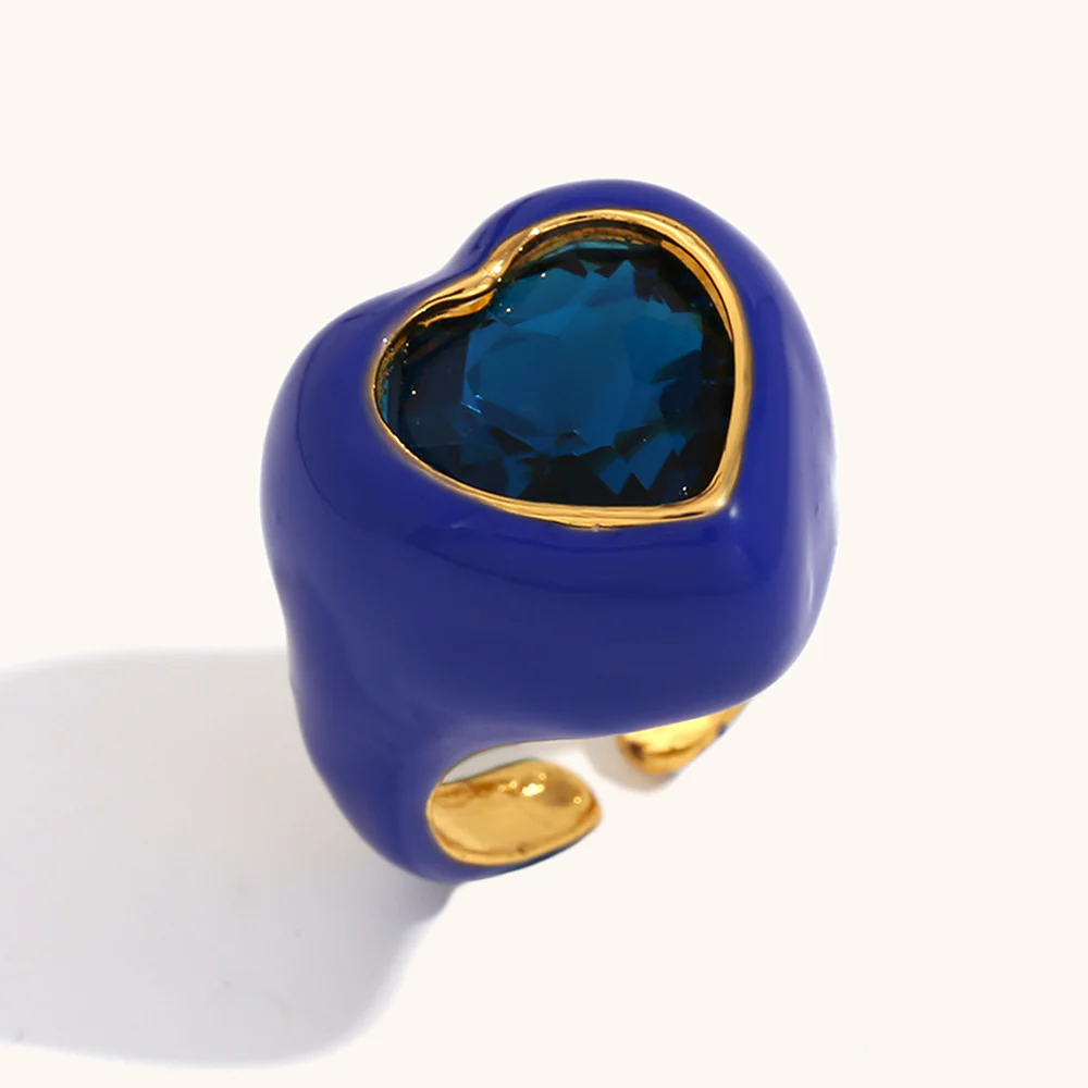 Heart Enamel Ring
