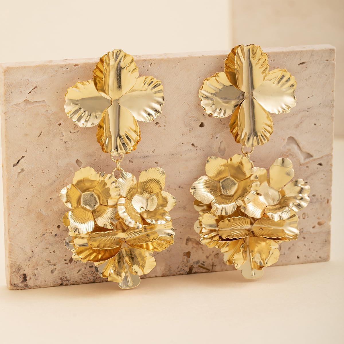 Crumped Golden Earrings