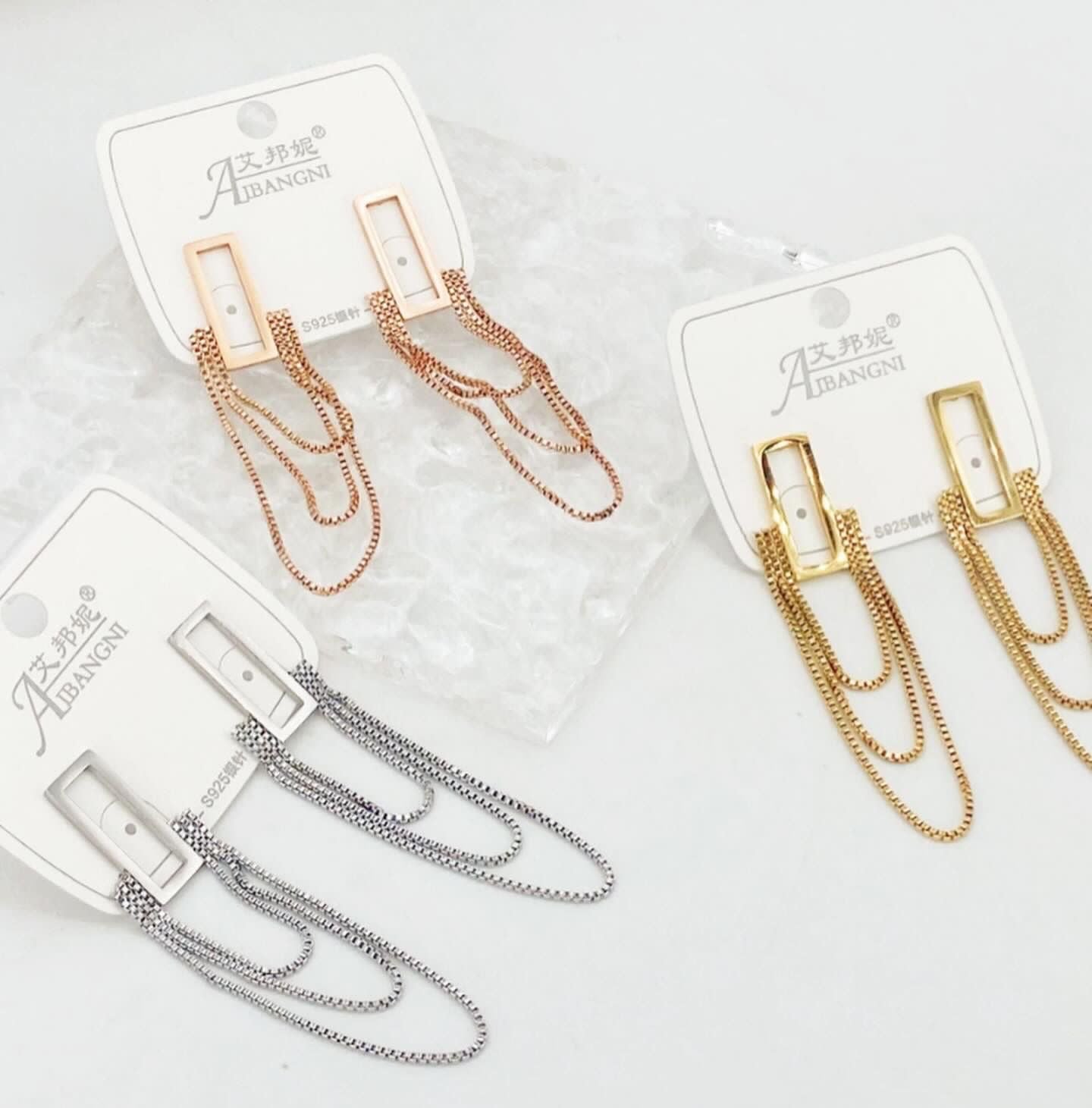 Silver Long Island Earrings