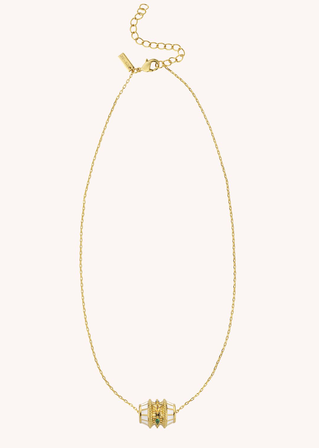 White Talisman Pendant Necklace