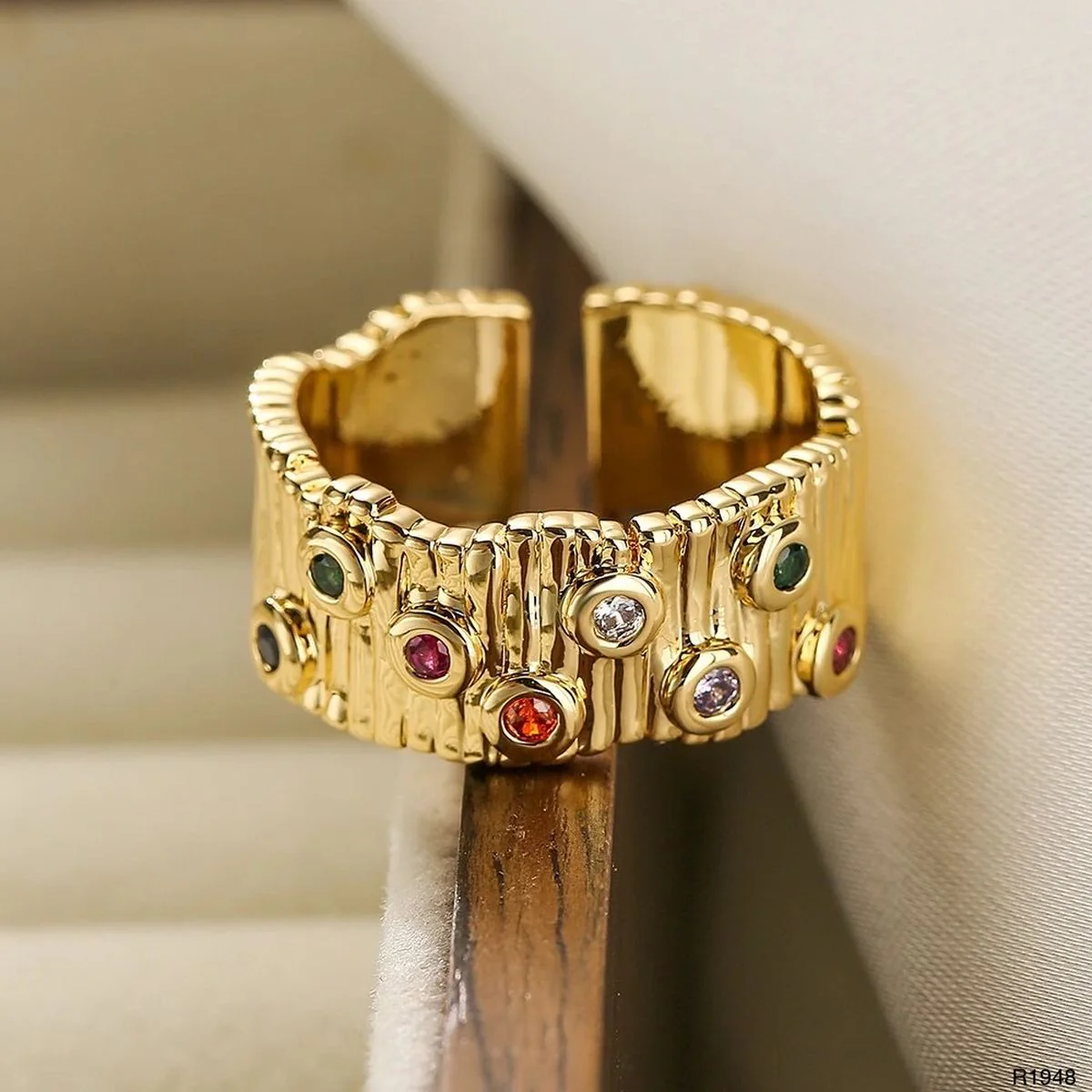 Rainbow Stone Ring