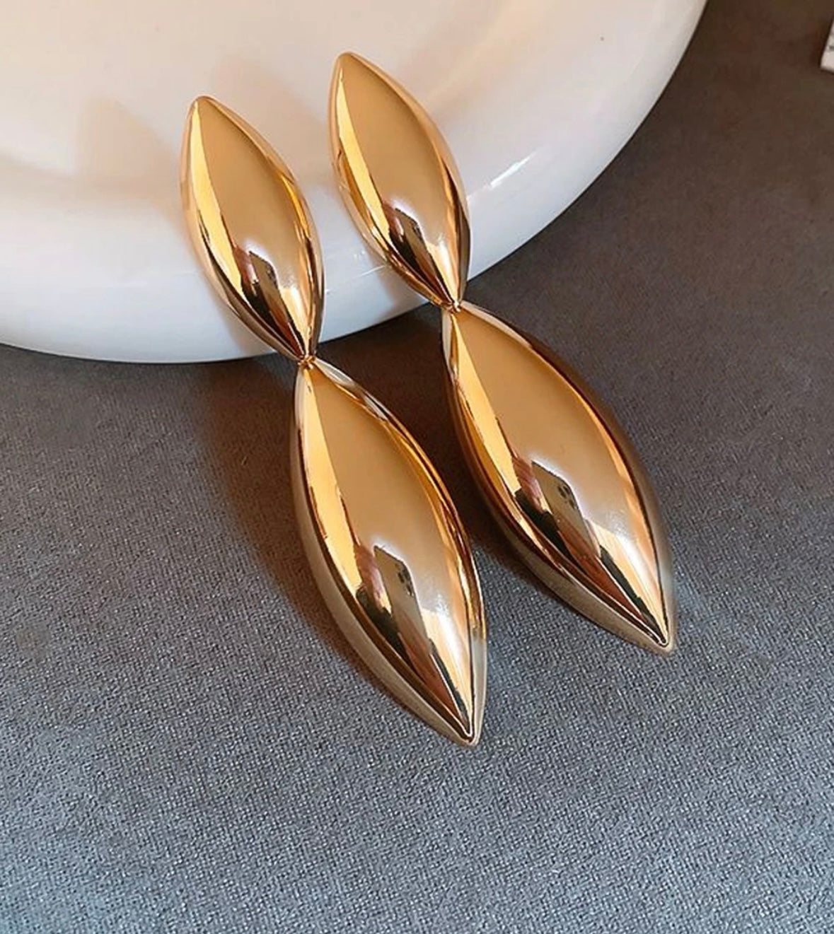 Oval Double Drop Earrings