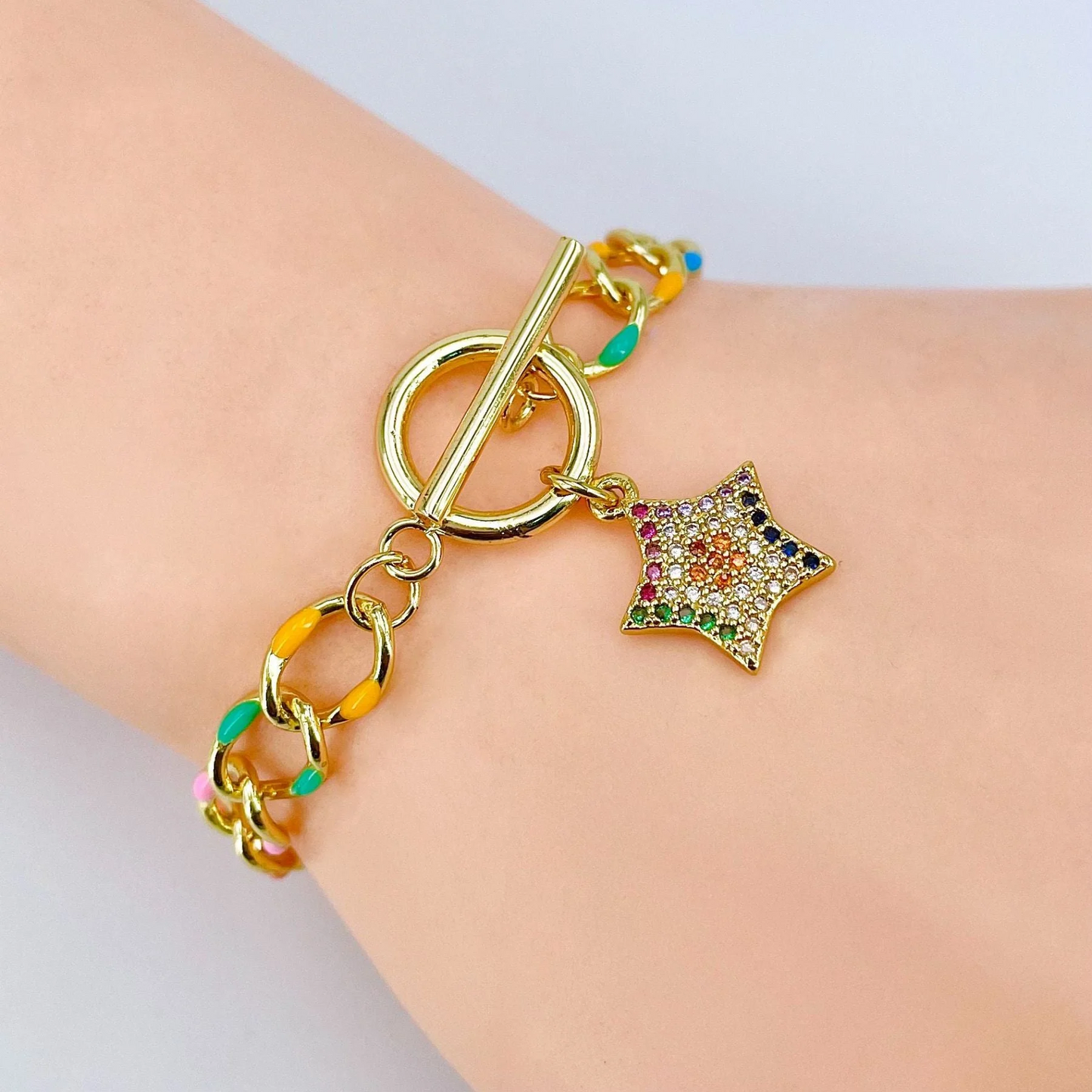 Multi Link Star Bracelet