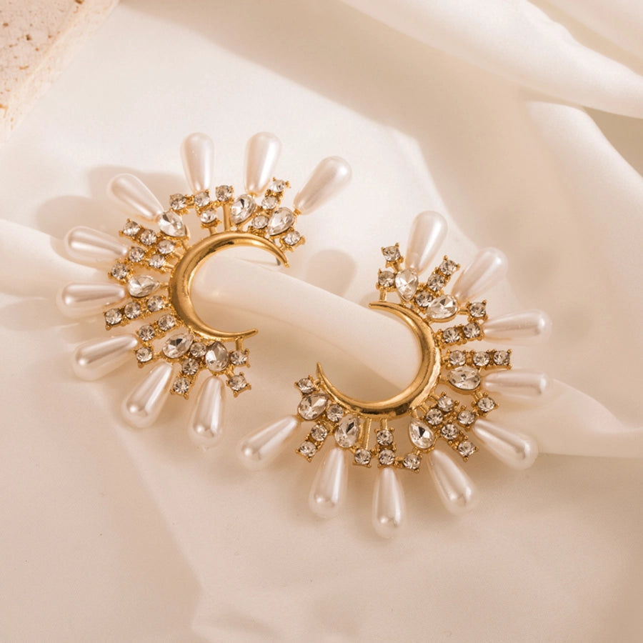 Crescent Pearl Earrings