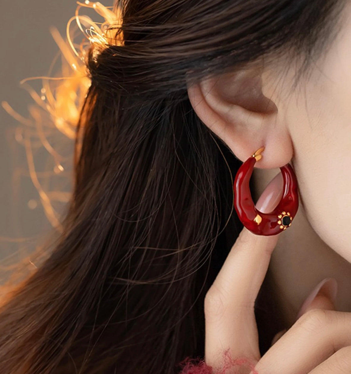 French Red Hoops
