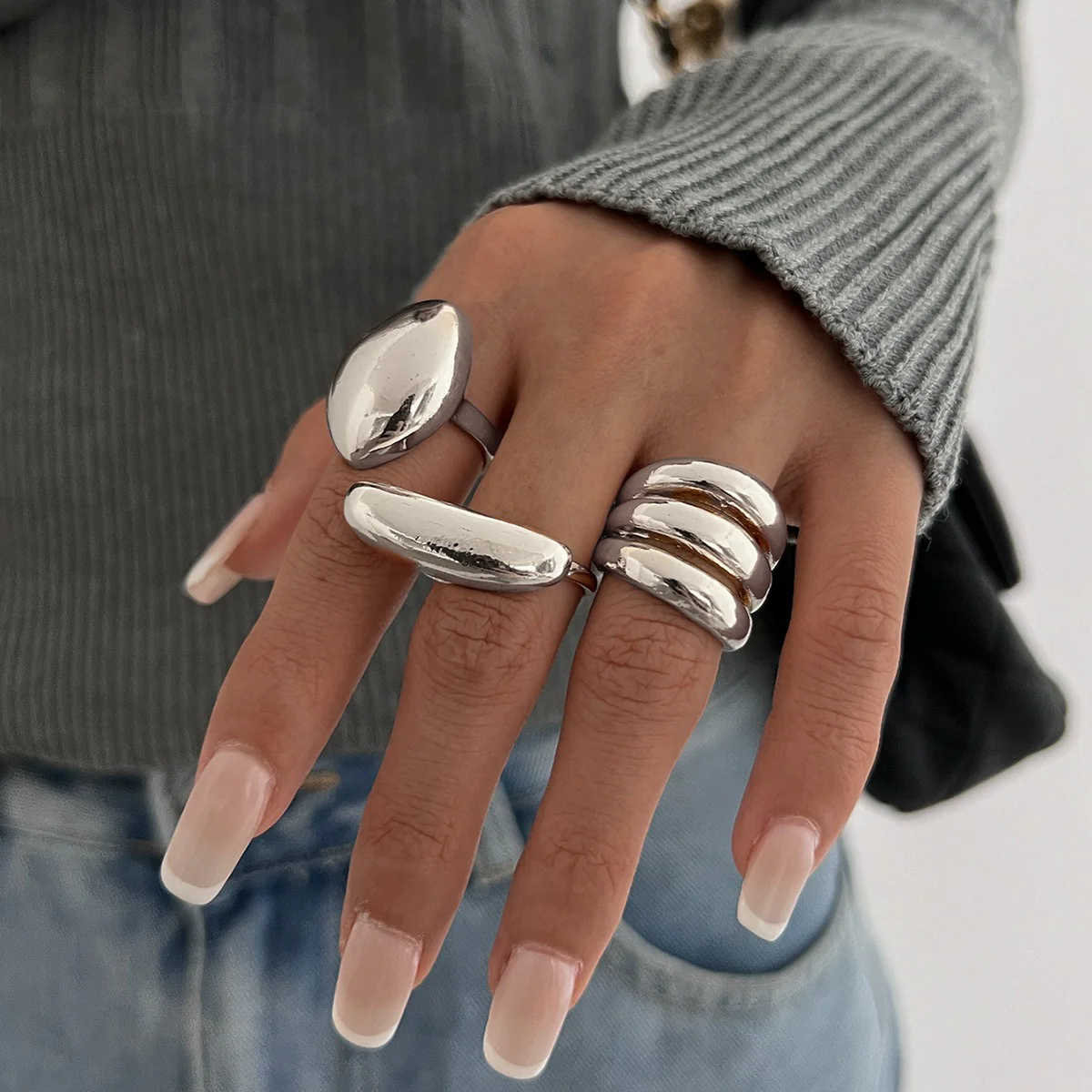 Bold Ring Set of 3
