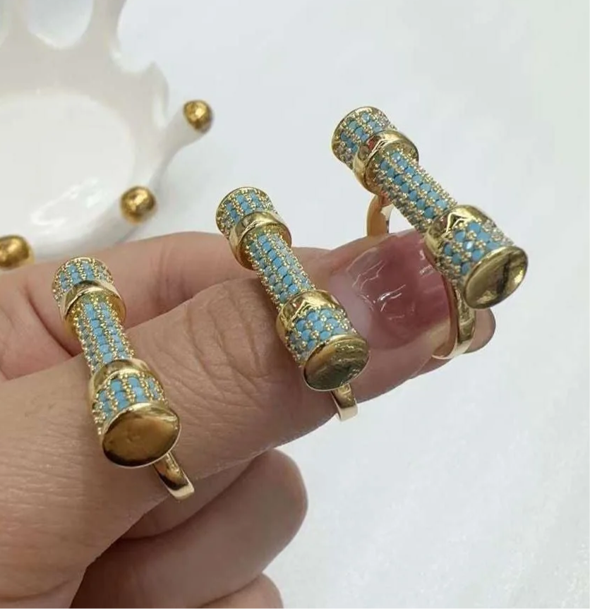 Studded Barbell Ring