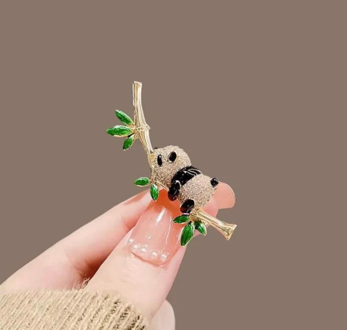 Sleeping Panda Brooch