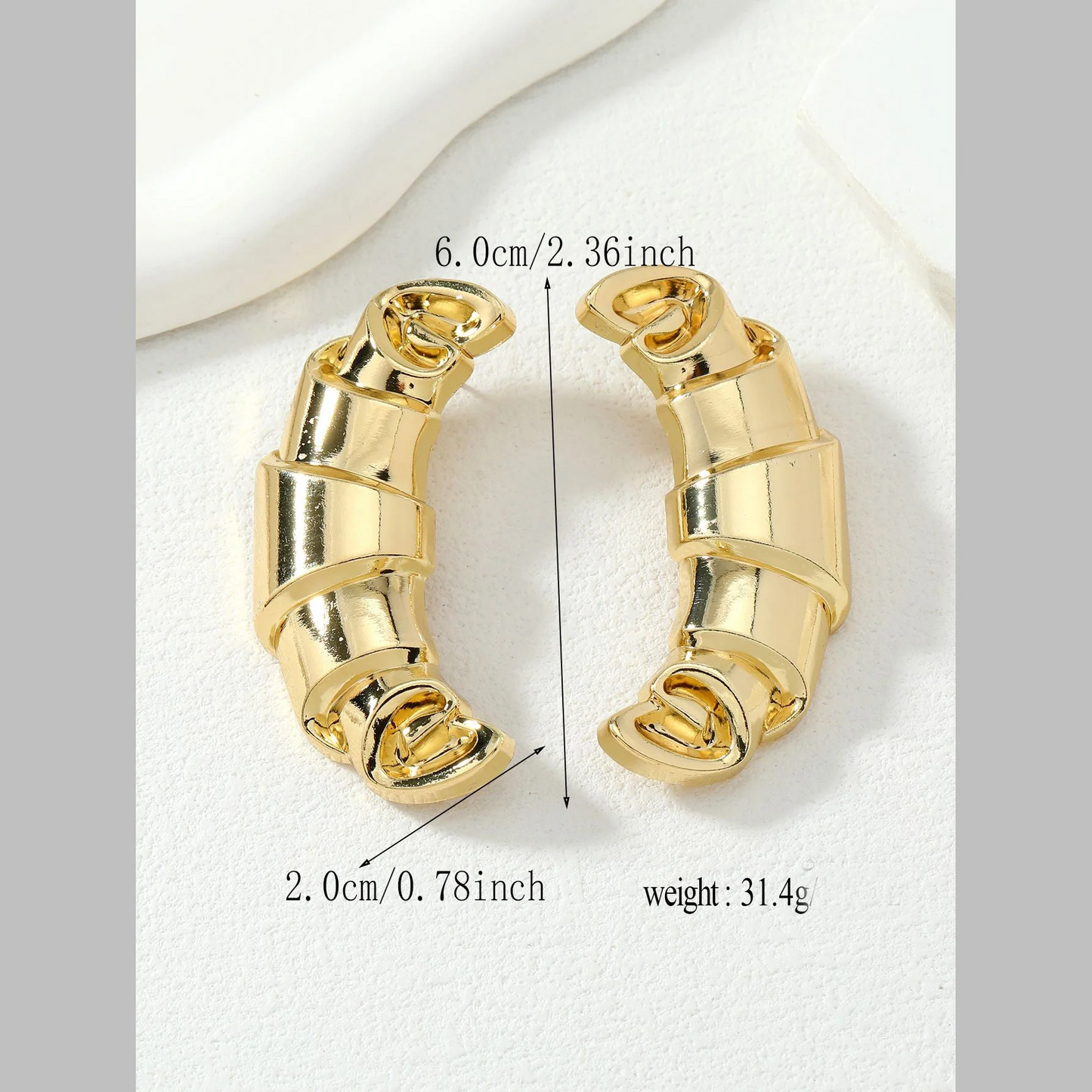 Croissant Maxi Golden Studs