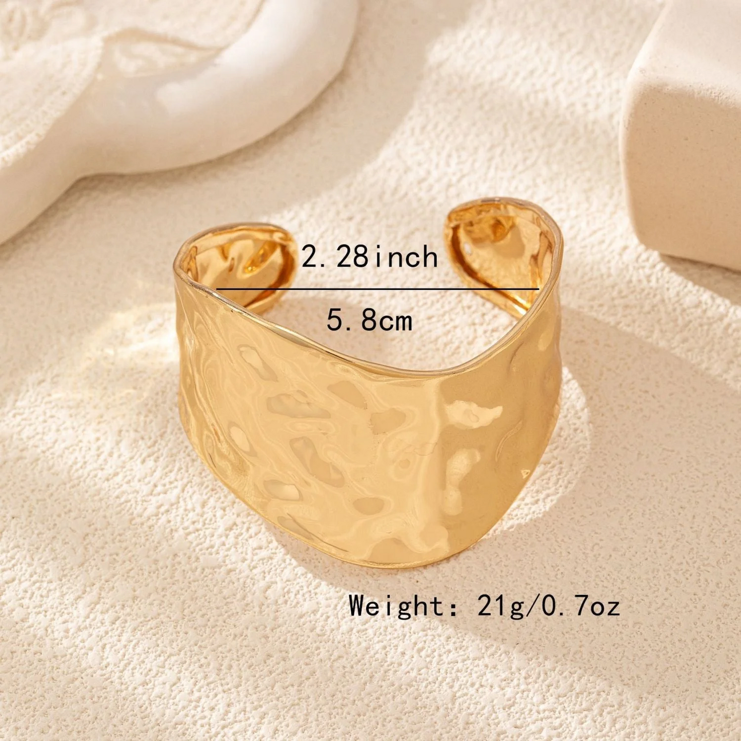 Golden Dented Cuff