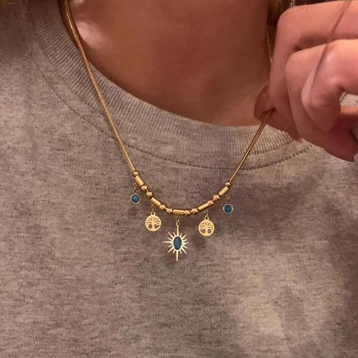 Sun Charm Necklace
