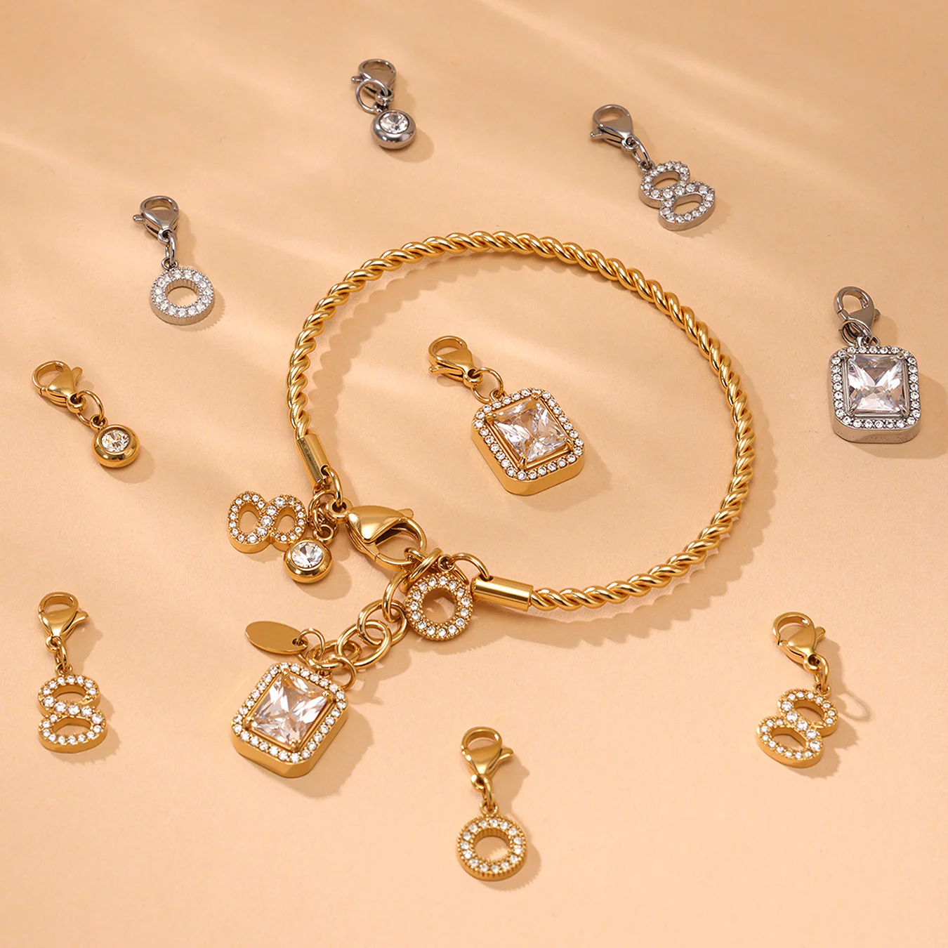 No 8 Charm Bracelet