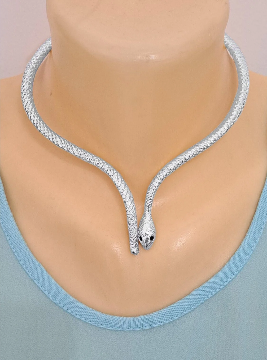 Silver Snake Choker