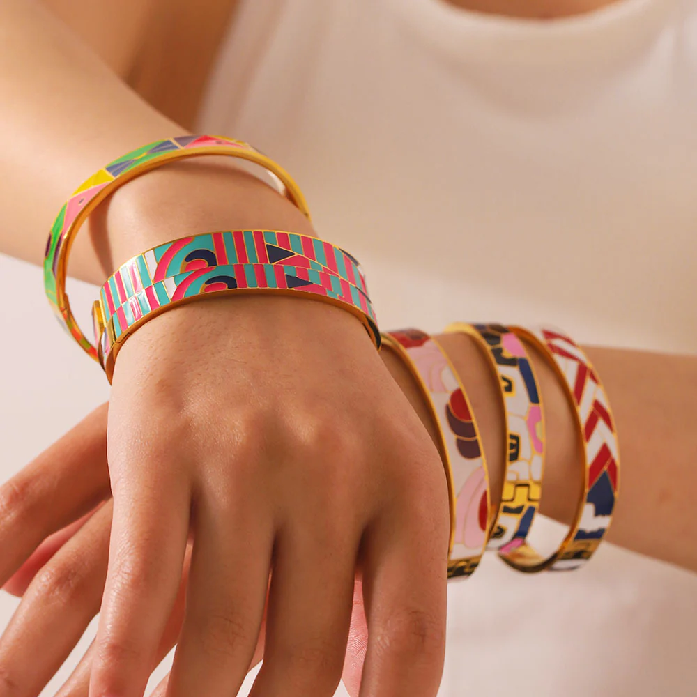 Geometric Rainbow Bracelet