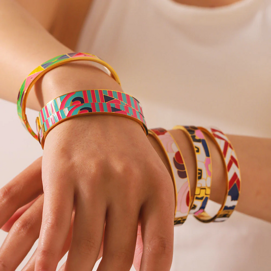 Geometric Rainbow Bracelet