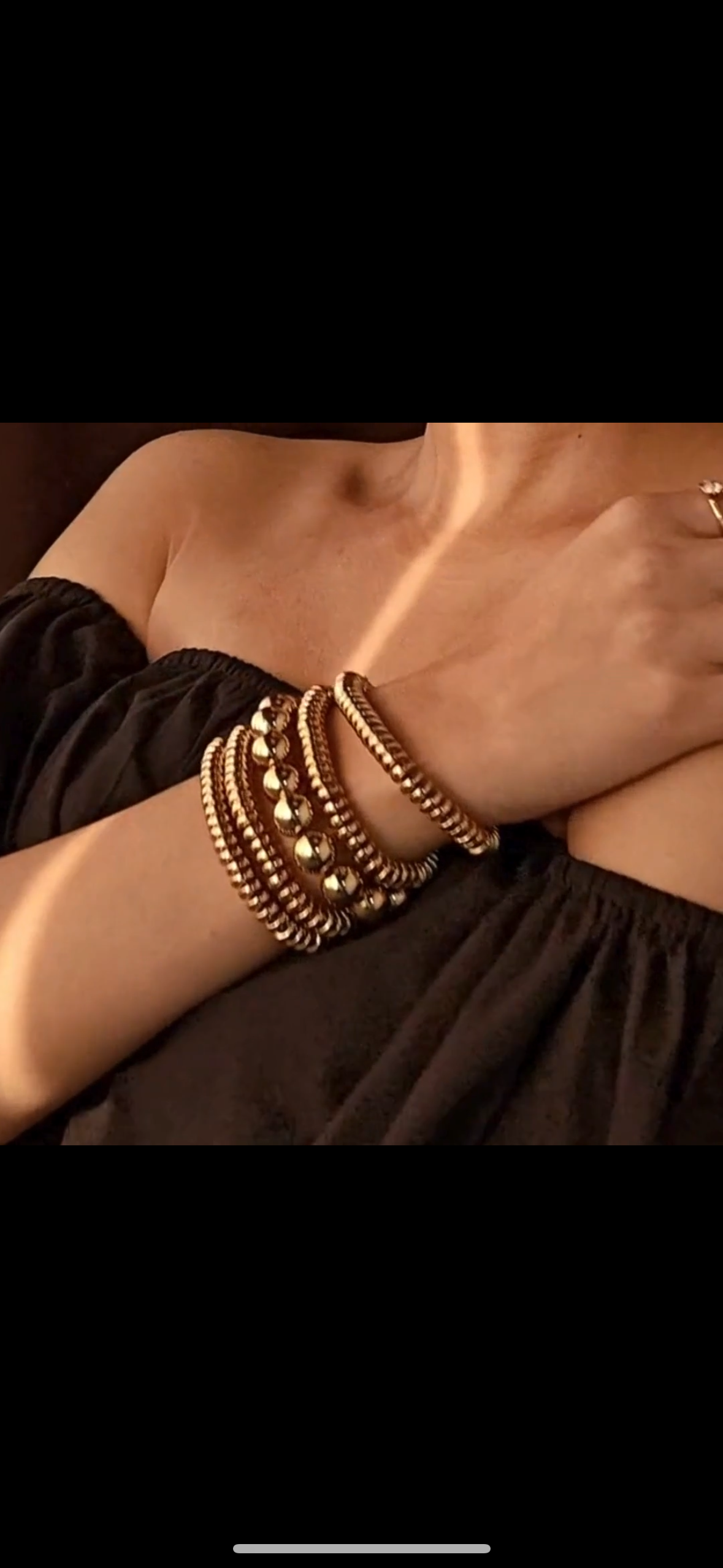 Golden Bracelet Stack of 5