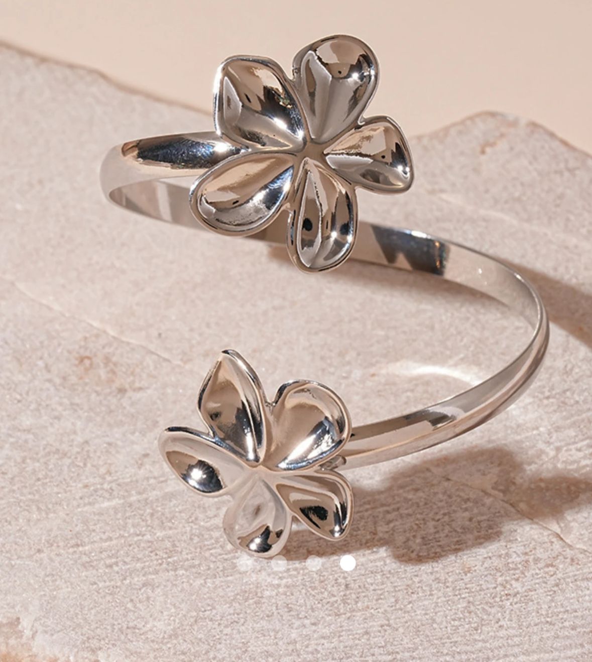 Silver Flower Kada