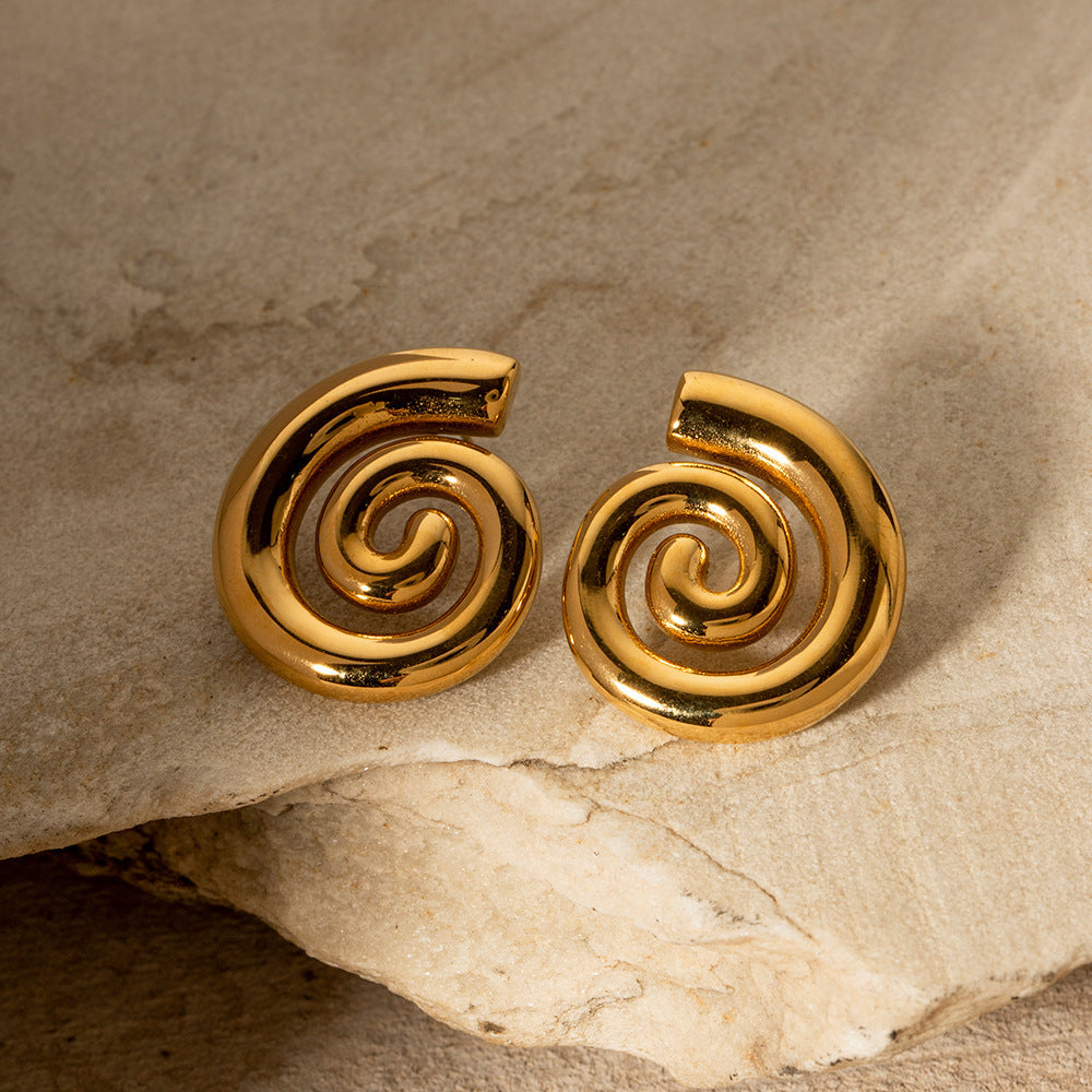 Spiral Stud Earrings
