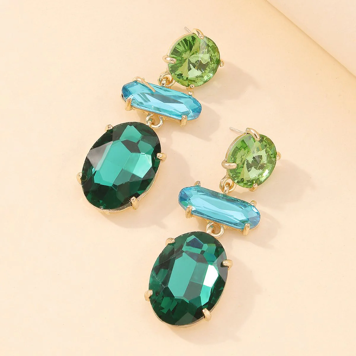 Sky Crystal Drop Earrings