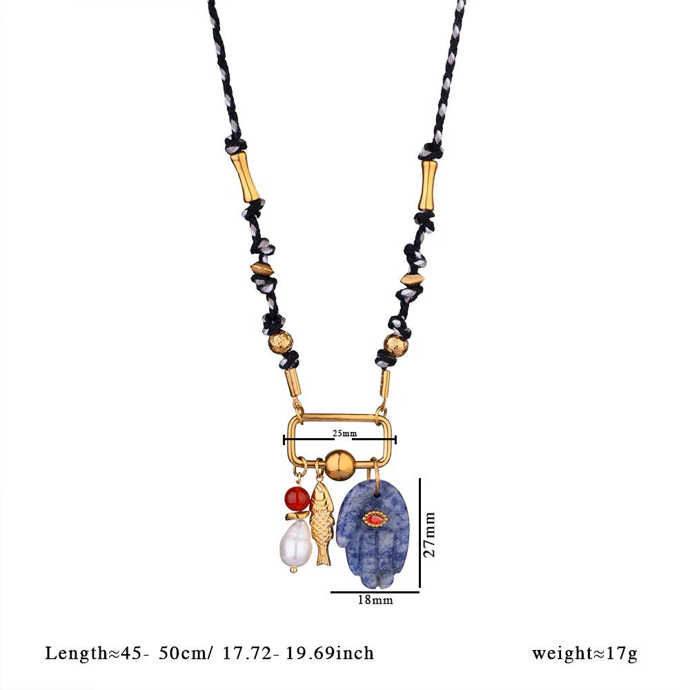 Hand Thread Evil Eye Necklace