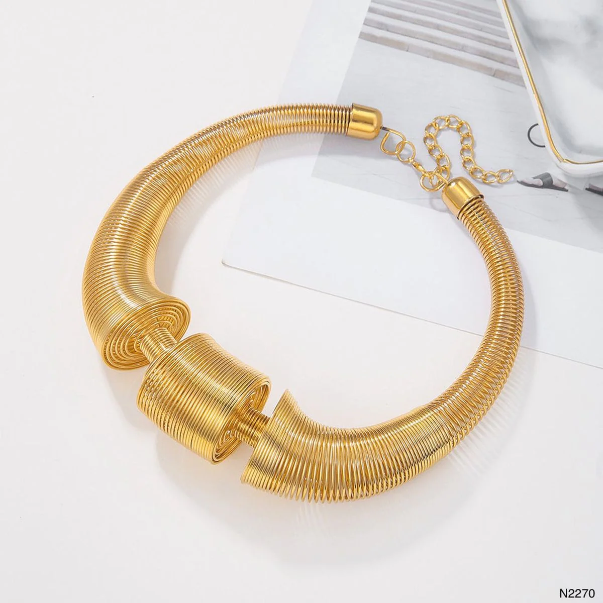 Golden Spring Statement Necklace