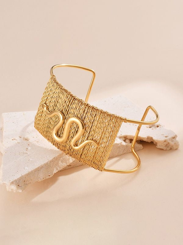 Snake Threaded Cuff Bracelet