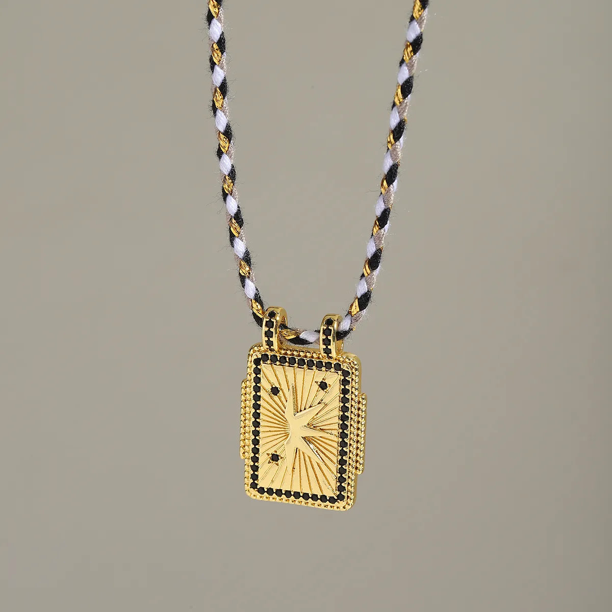 Sun Crystal Threaded Necklace