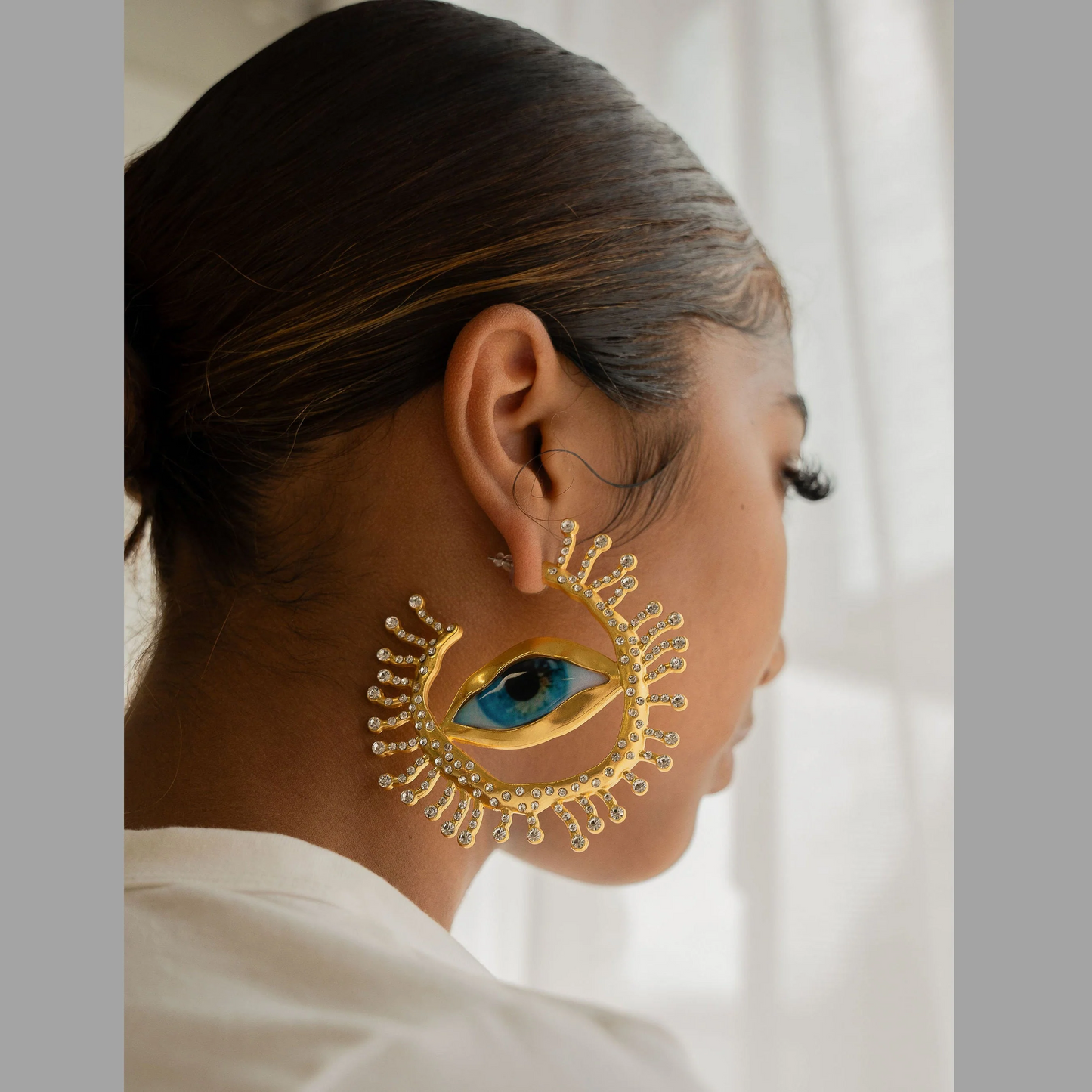 Mismatched Evil Eye Junk Hoops