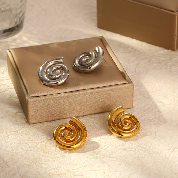 Spiral Stud Earrings