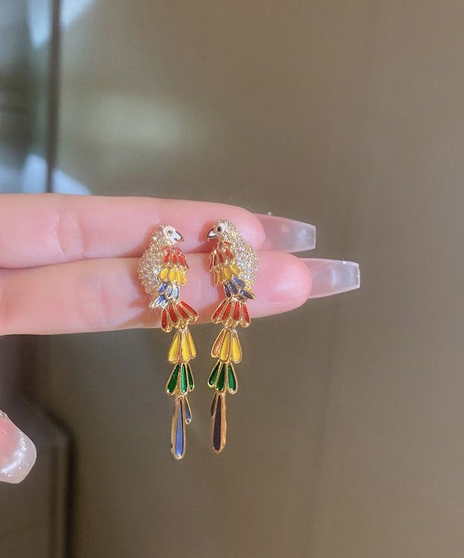 Colourful Parrot Earrings