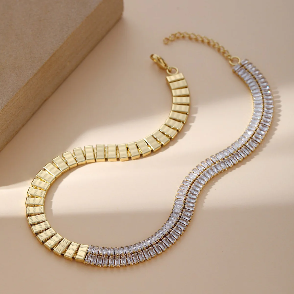 Half n Half Biscuit Necklace