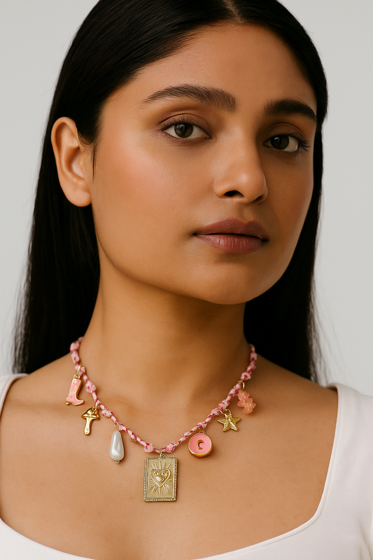 Pink Charm Necklace