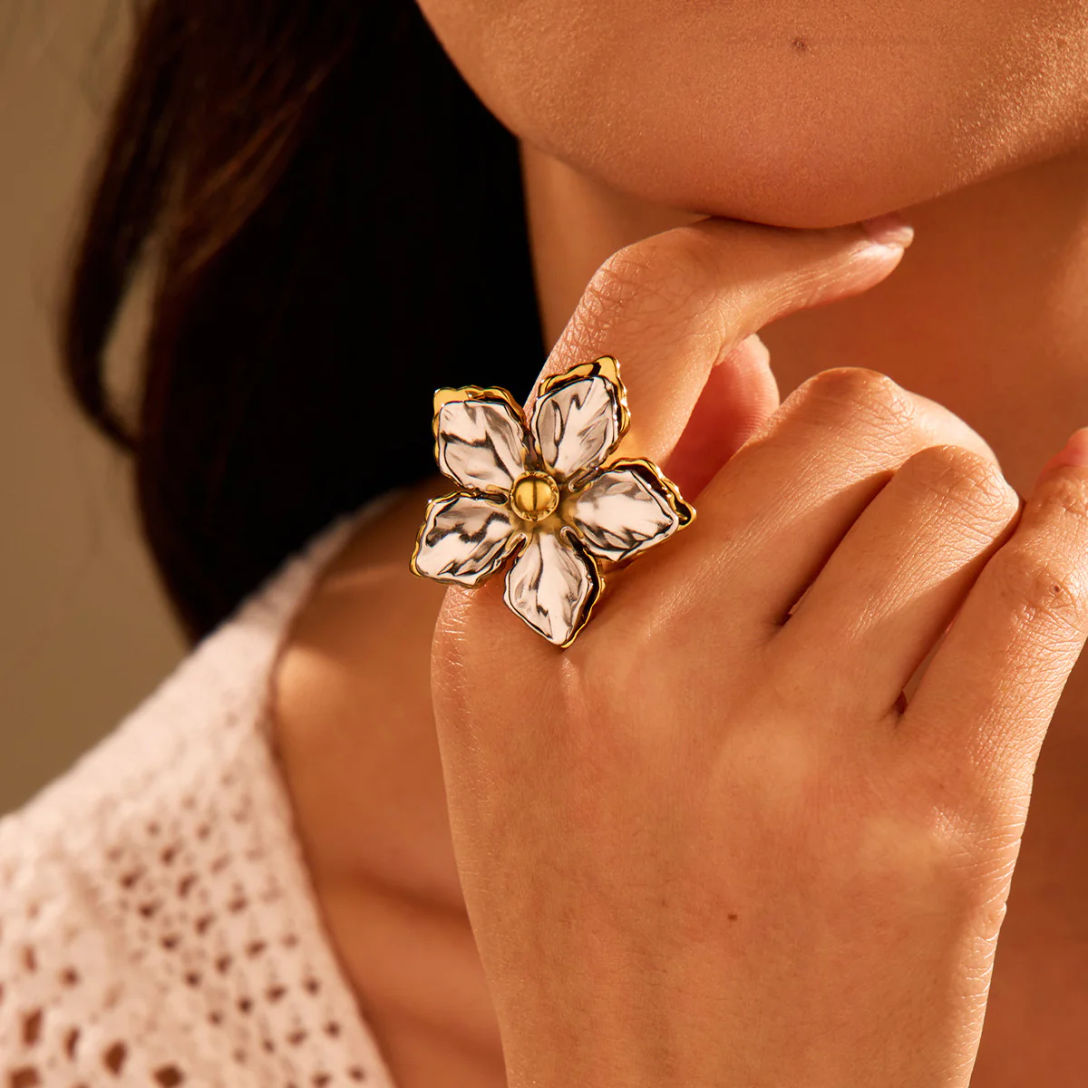 Mutli Coloured Flower Ring