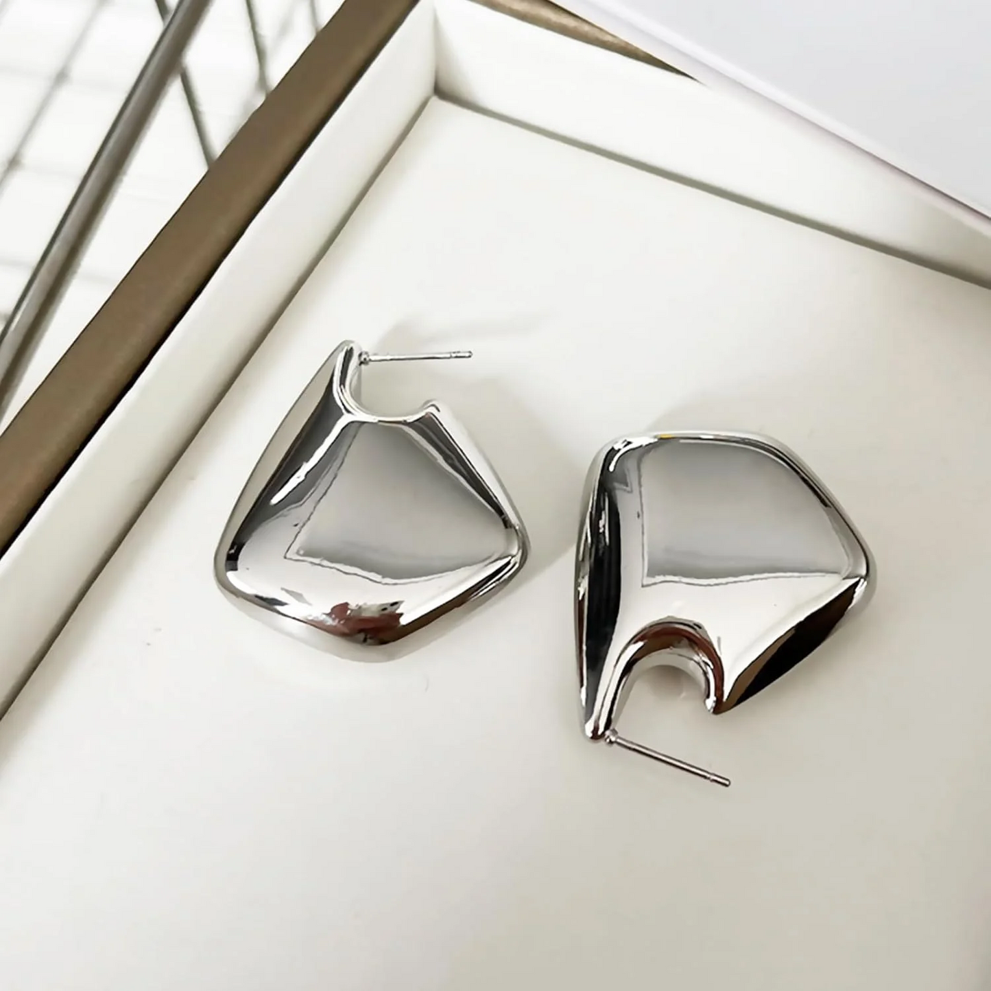 Mercury Pentagon Shaped Studs