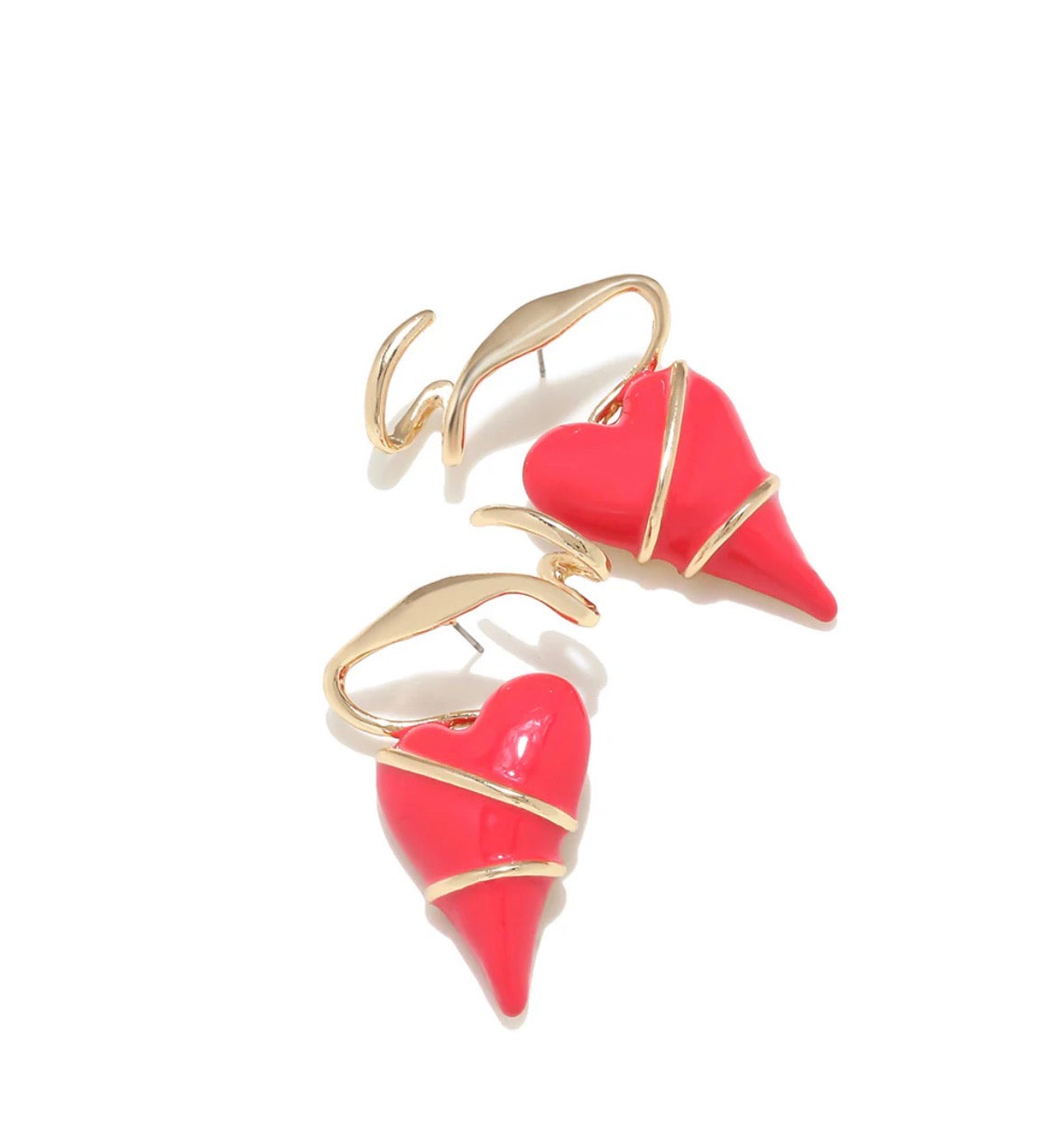 Detailed Heart Studs