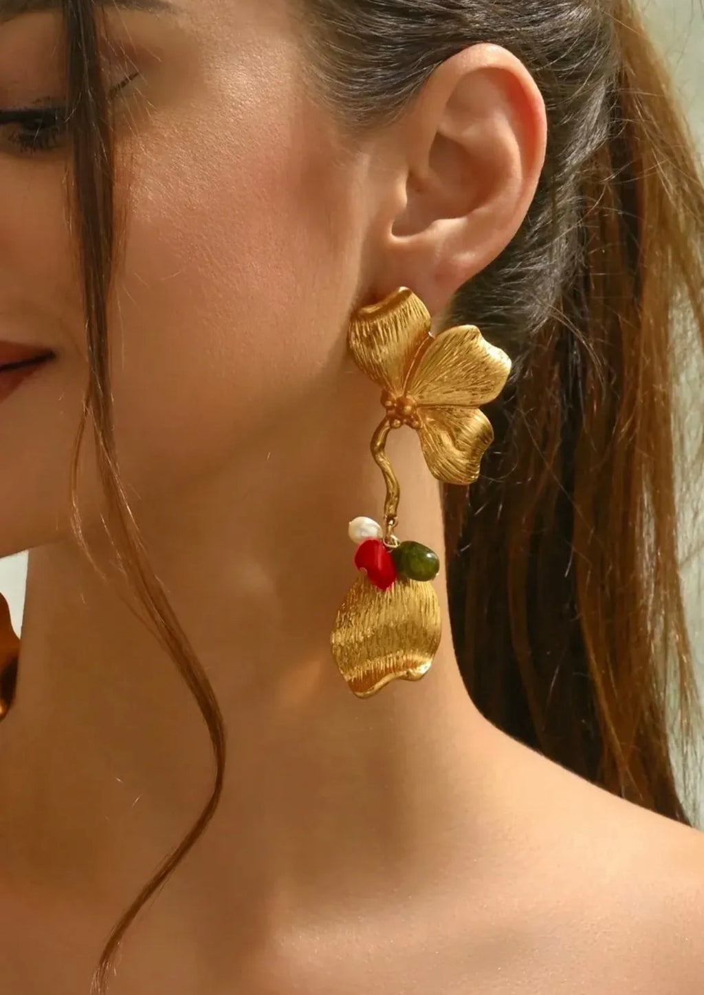 Flower Down Earrings