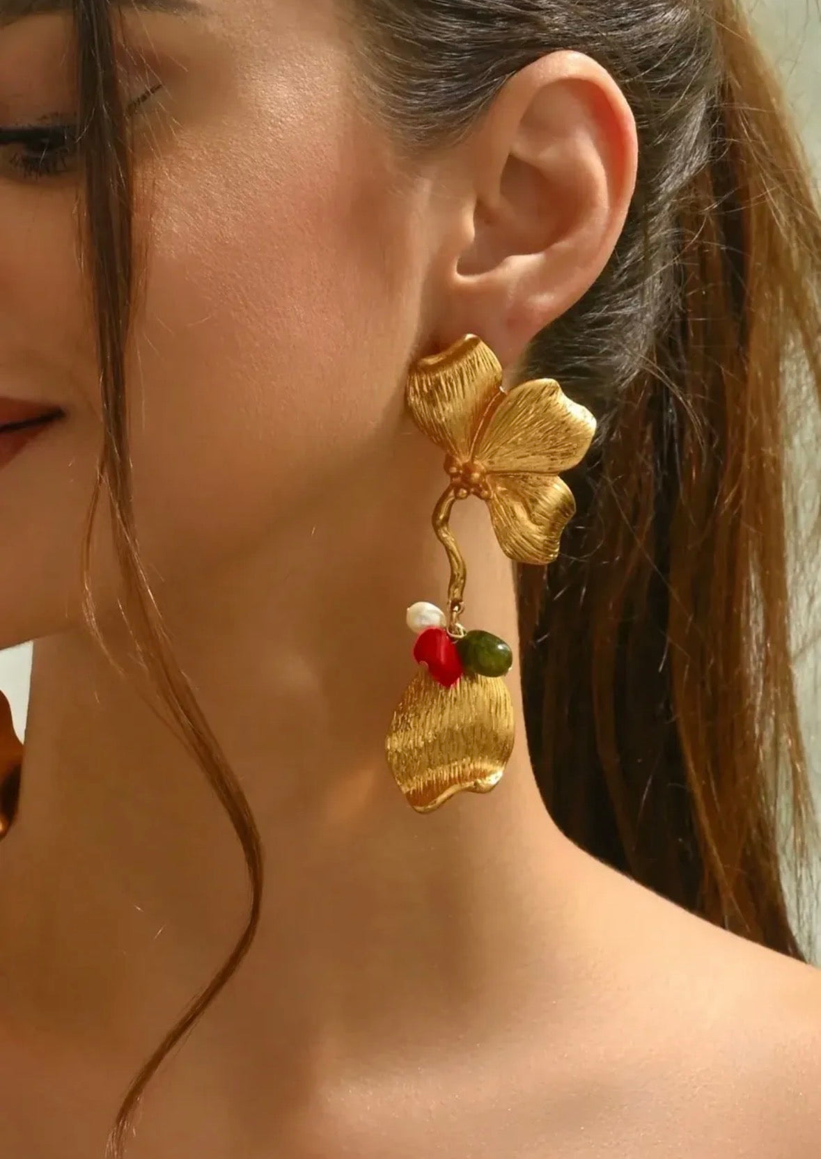 Flower Down Earrings