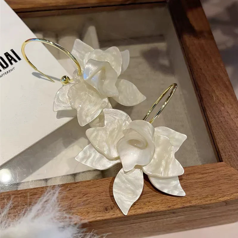 White Flower Hoops
