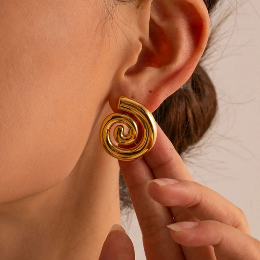 Spiral Stud Earrings