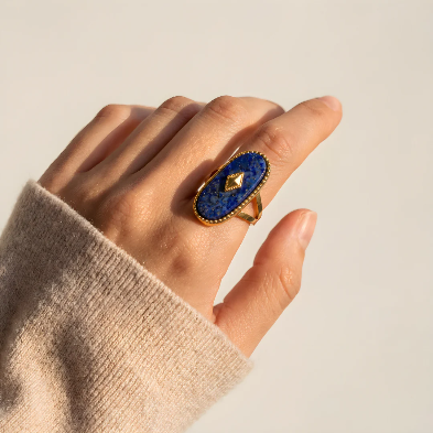Blue Marquise Ring