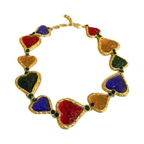 Heart Rainbow Choker