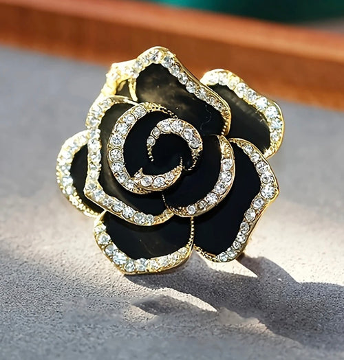 Black Rose Brooch