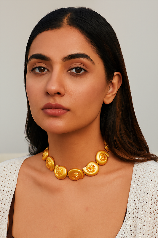 Snail Golden Choker Necklace