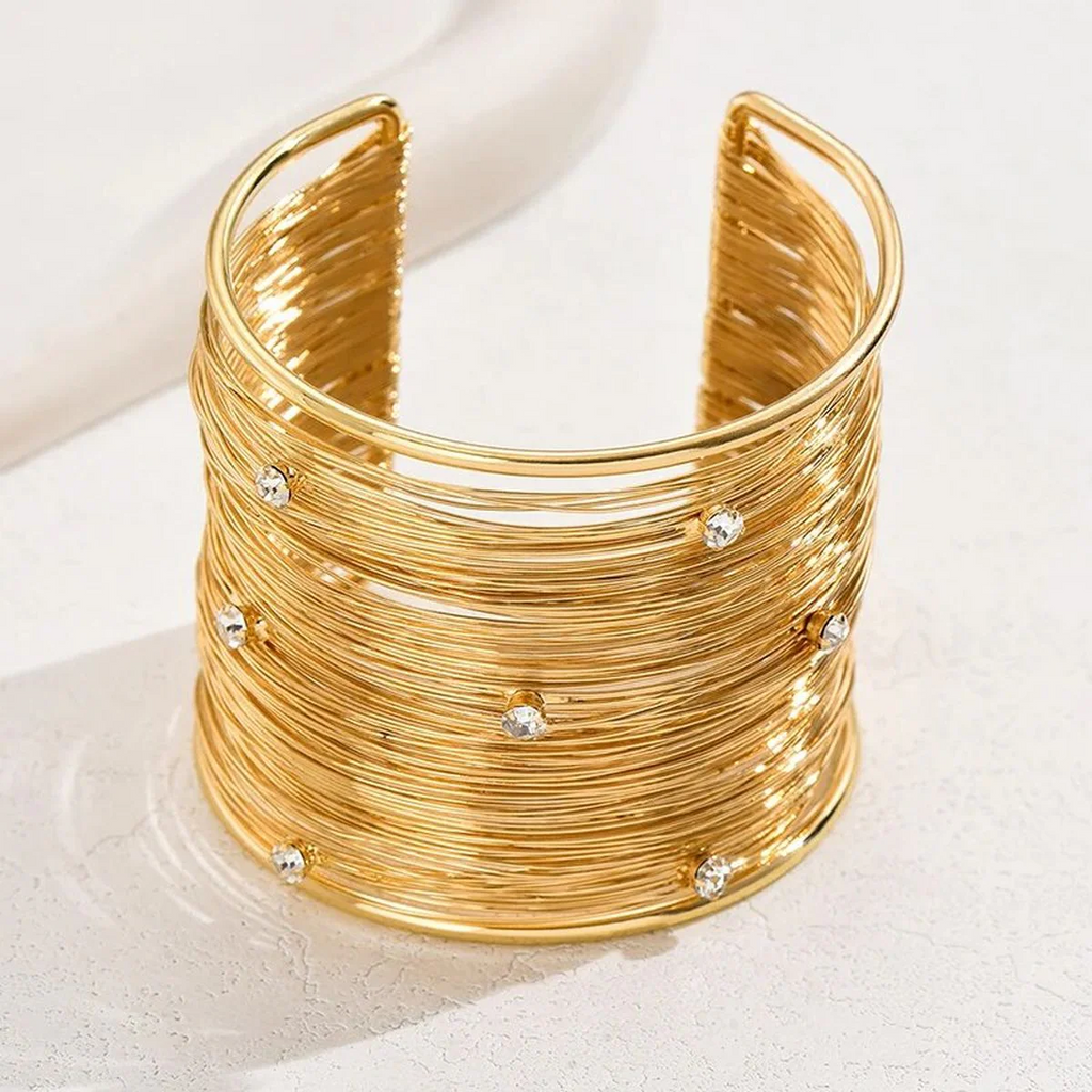 Diamond Threaded Cuff Bracelet