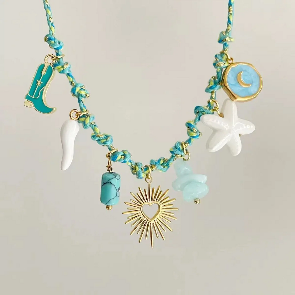 Blue Sea Charm Necklace