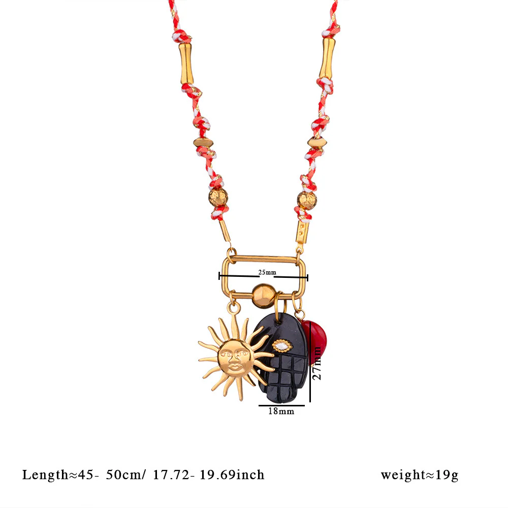 Hand Thread Evil Eye Necklace